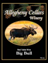 Bottle of Big Bull Red Wine