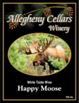 Bottle of Happy Moose White Wine